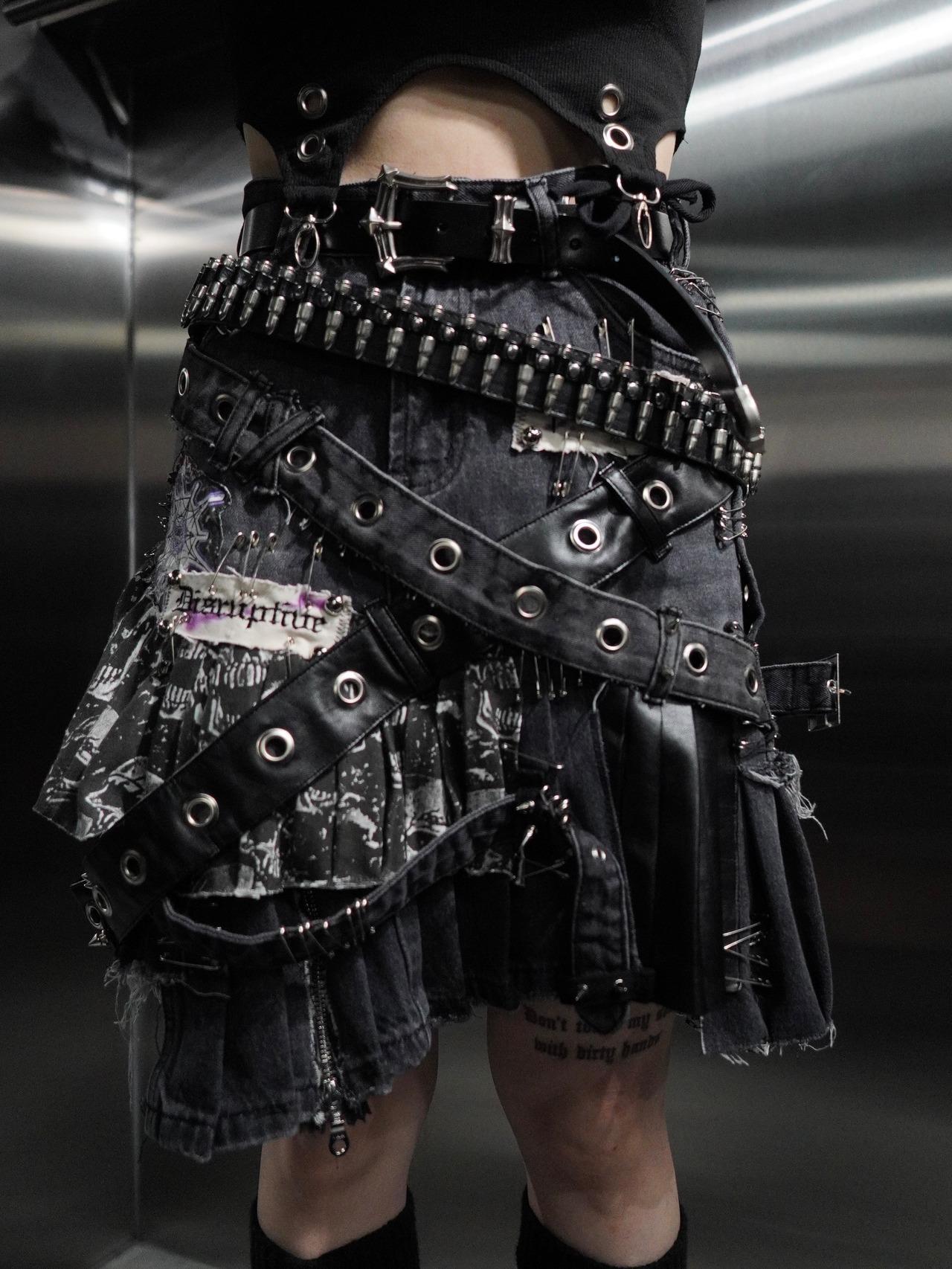 【RUPTIVEY】remake punk skirt"慘舞"