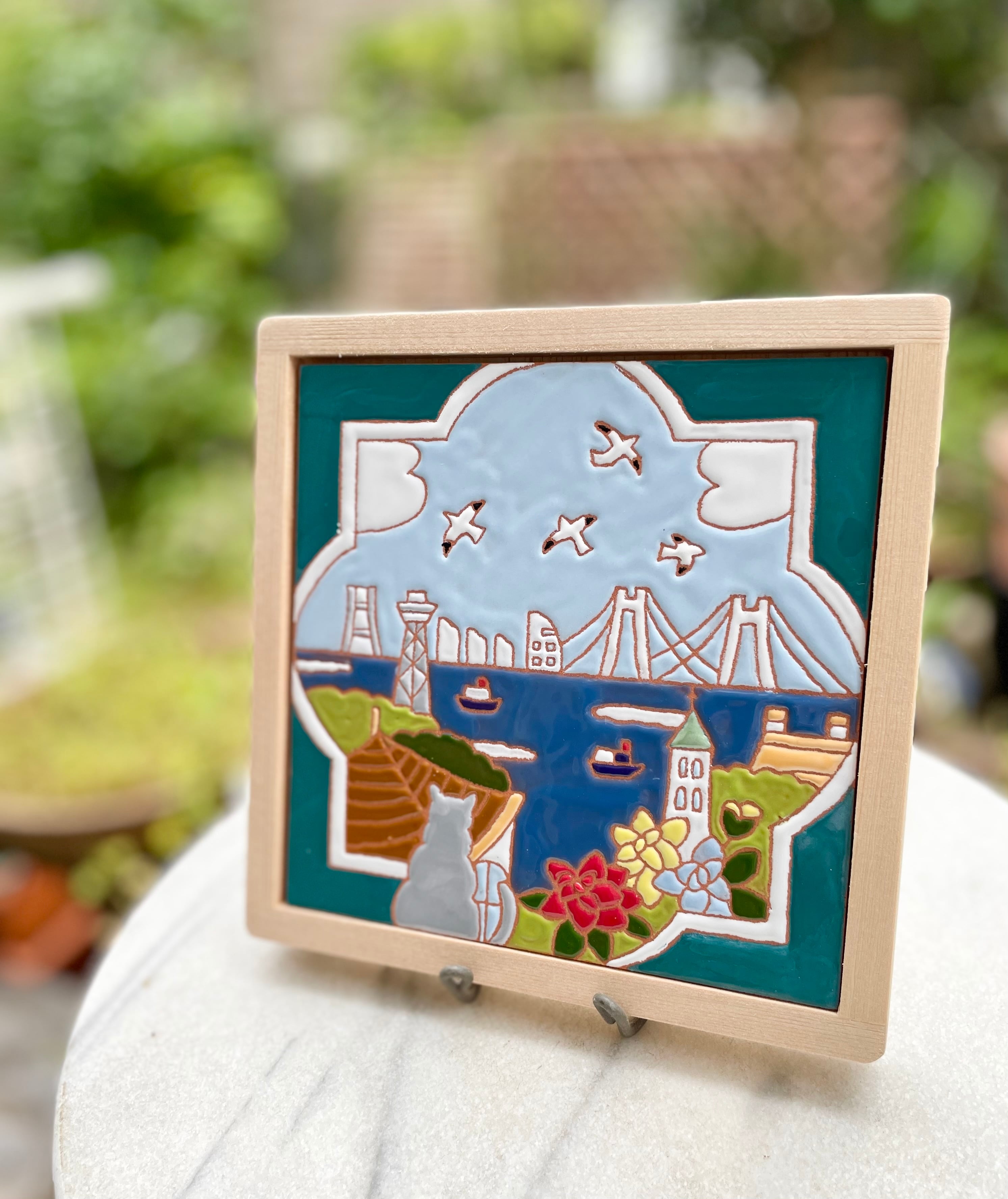 受注生産品】「旅するマグネット」（横浜山手）原画タイル※送料無料