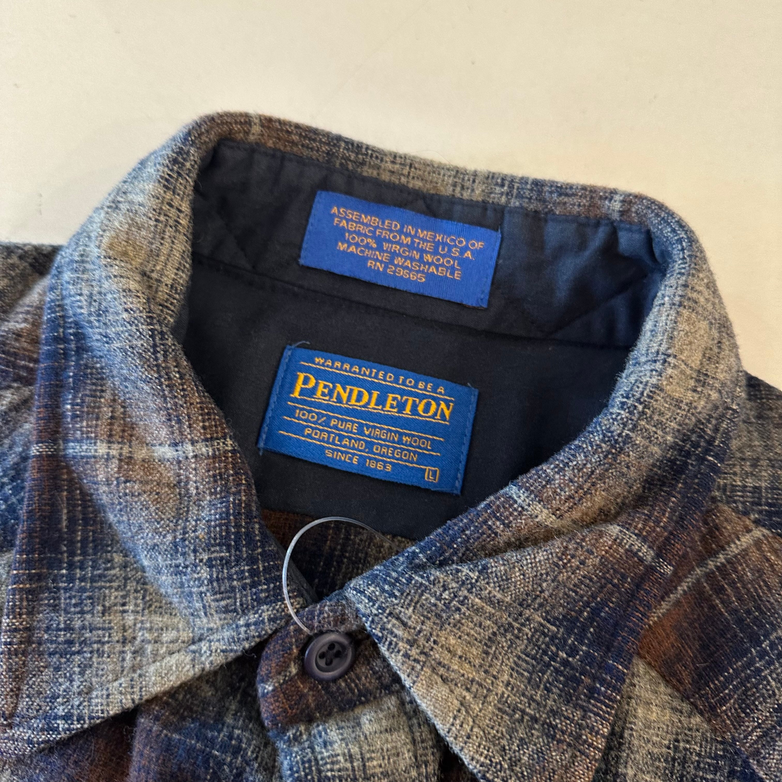 70's PENDLETON WESTERN Shirt Brown×Navy 70. | BerBerJin Yuhodo