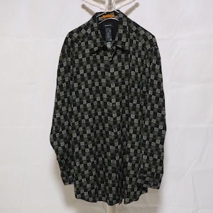 Whole Pattern Rayon Shirt Black