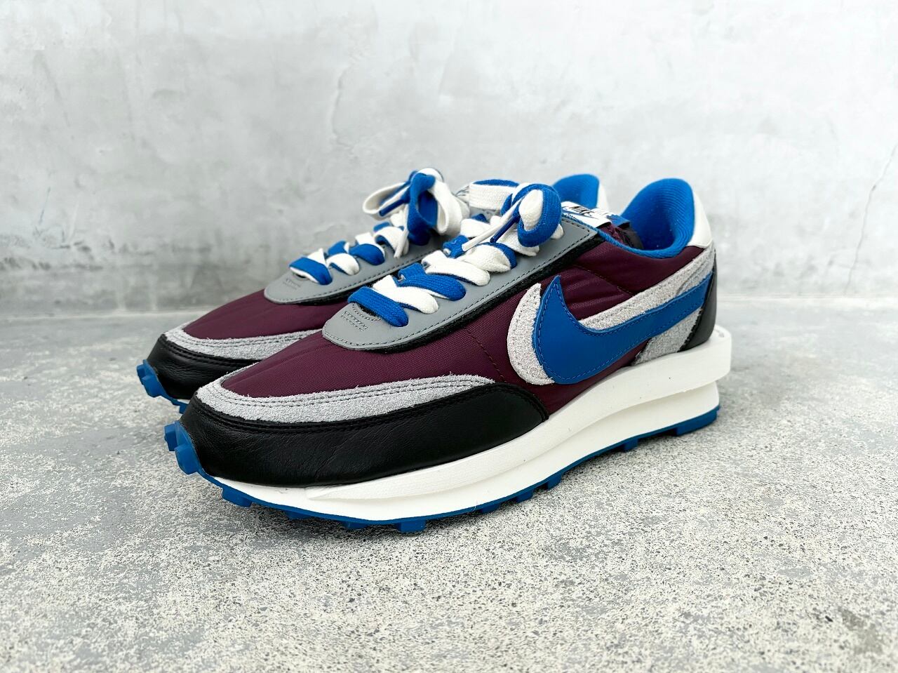 2021 NIKE LD WAFLLE/SACAI/UNDER COVER "Night Maroon and Team Royal"