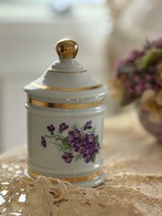 フランスアンティーク Limoges リモージュ スミレの小物入れ すみれ violette  オブジェ インテリア小物 撮影小物
