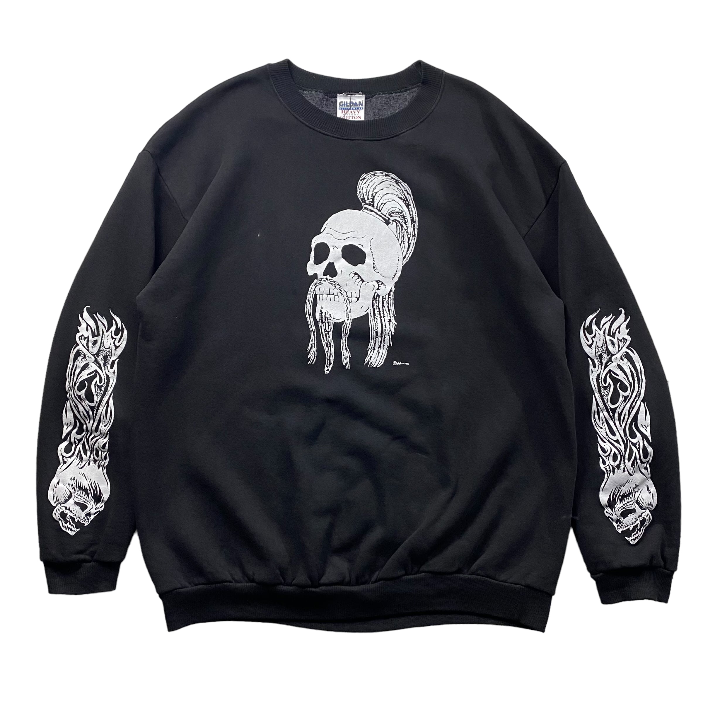 vintage 1990's skull print sweat shirt “SS ENTERPRISES vintage 1990's skull print sweat shirt “SS ENTERPRISES