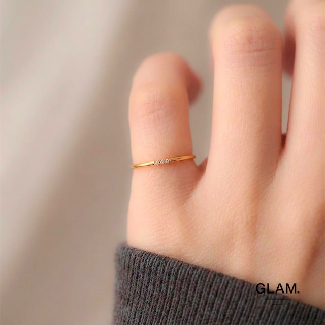 ミニマルジルコニアピンキーリング