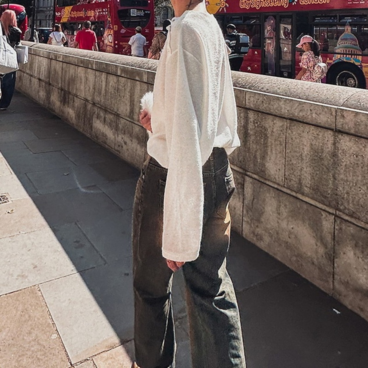 ネックスナップボタンロングTシャツ　991