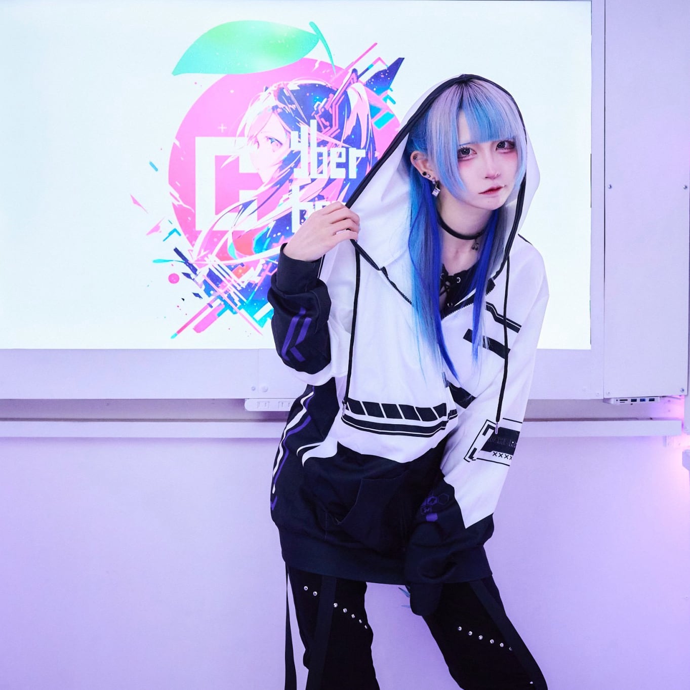 ブランドオープン記念商品》CYBER BICOLOR ZIP PARKA | cybercherry