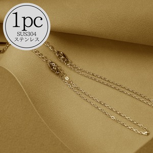 【A800-3】SUS304 ブレスレット あずきチェーン ゴールド色
