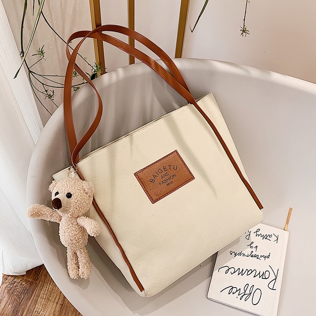 バッグレディースバッグ2020サマーニューウェーブインエインキャンバスショルダーバッグファッション大容量ポータブルトートバッグ Tiancai_Wing_Bag4043377