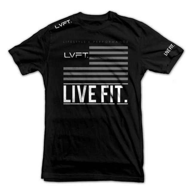 usa tee black