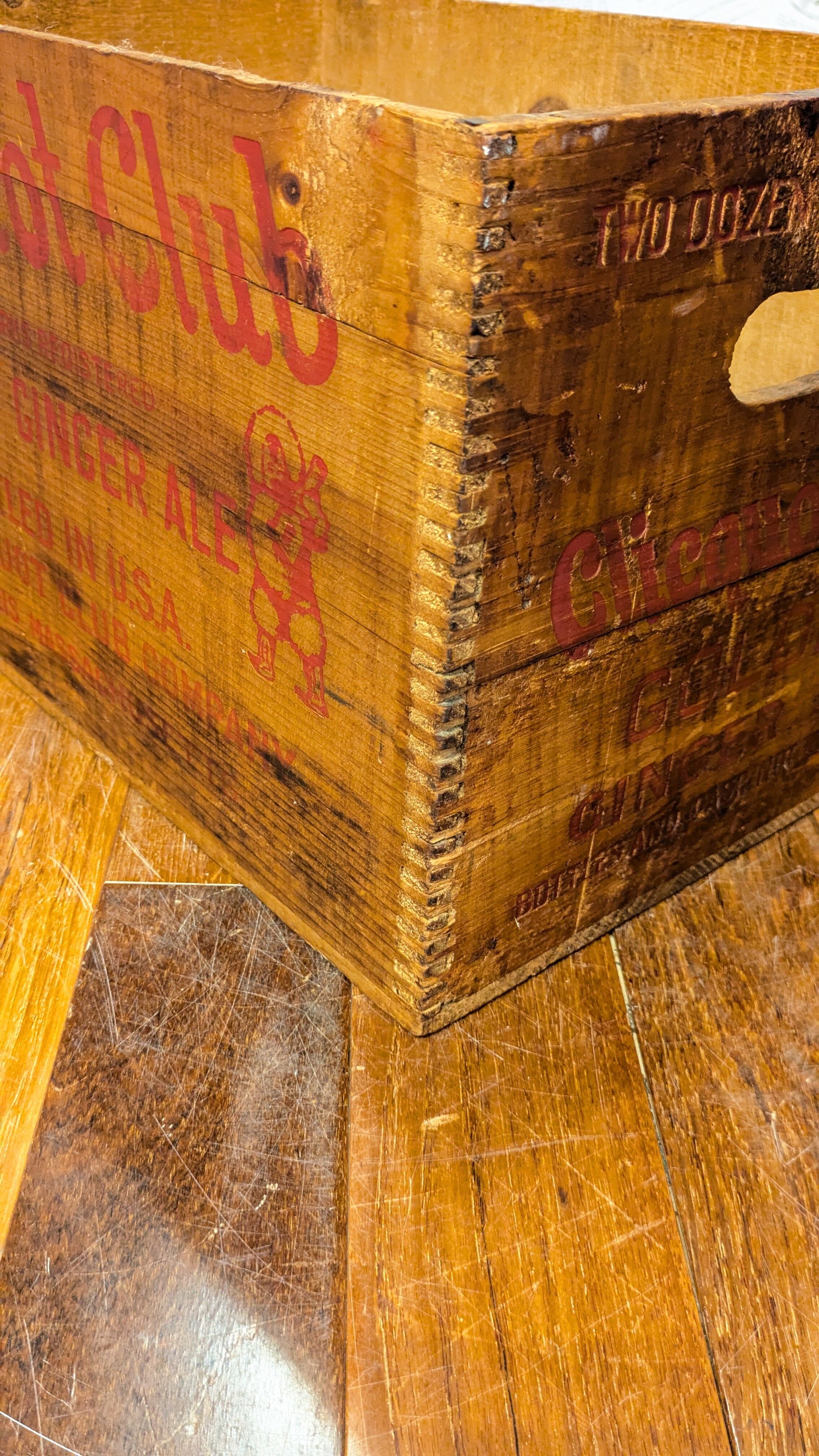 30's Vintage Cliquot Club Crate WoodBox ビンテージ ウッドボックス