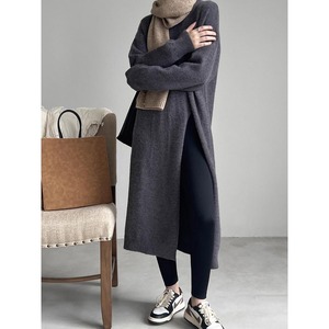 ゆったりニットスリットロングワンピース 3col 231346