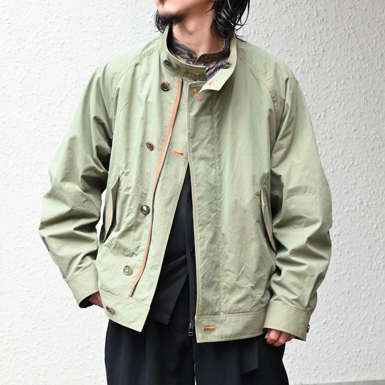 山内 / 超高密度シールドコットンクロス・セミダブルジップジャケット