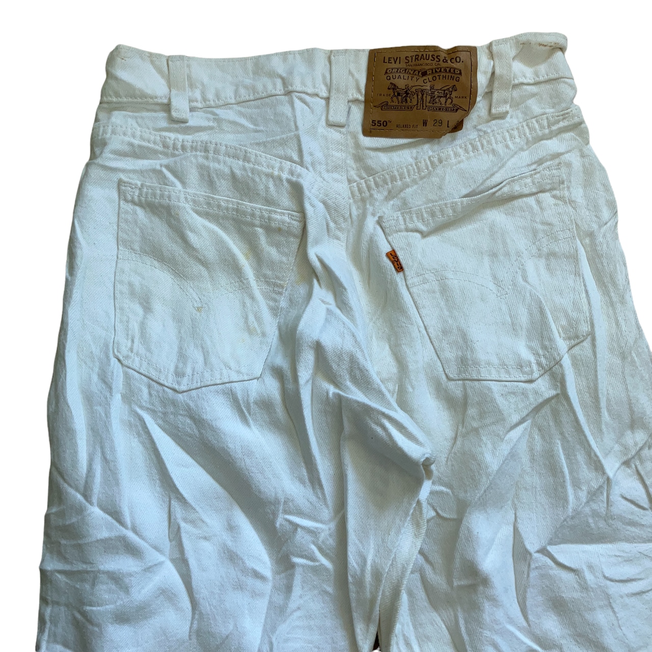 90s LEVI'S 550 ホワイトデニム オレンジタブ U.S.A製【0401A6 90s LEVI'S 550 ホワイトデニム オレンジタブ U.S.A製【0401A6