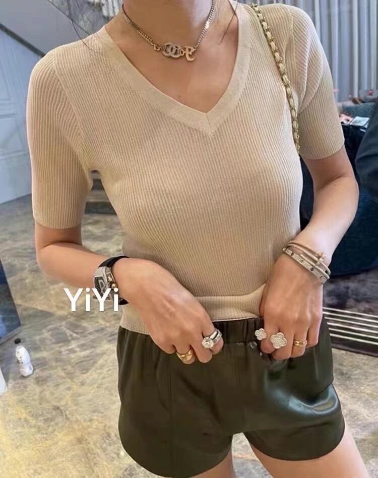 5分袖リブトップス　AJ111-5030