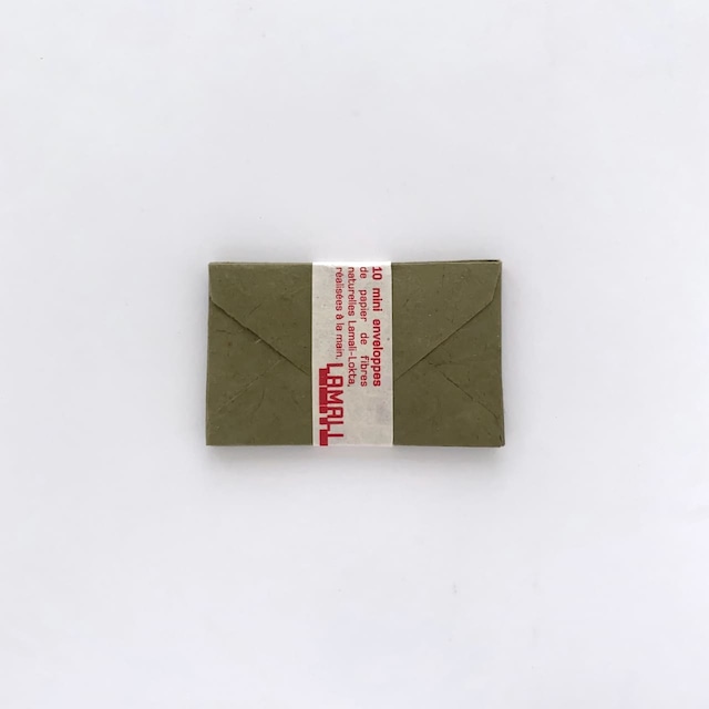 【SALE】 ミニ封筒 オリーブ / 【SALE】 10 Mini Envelopes Olive Lmali