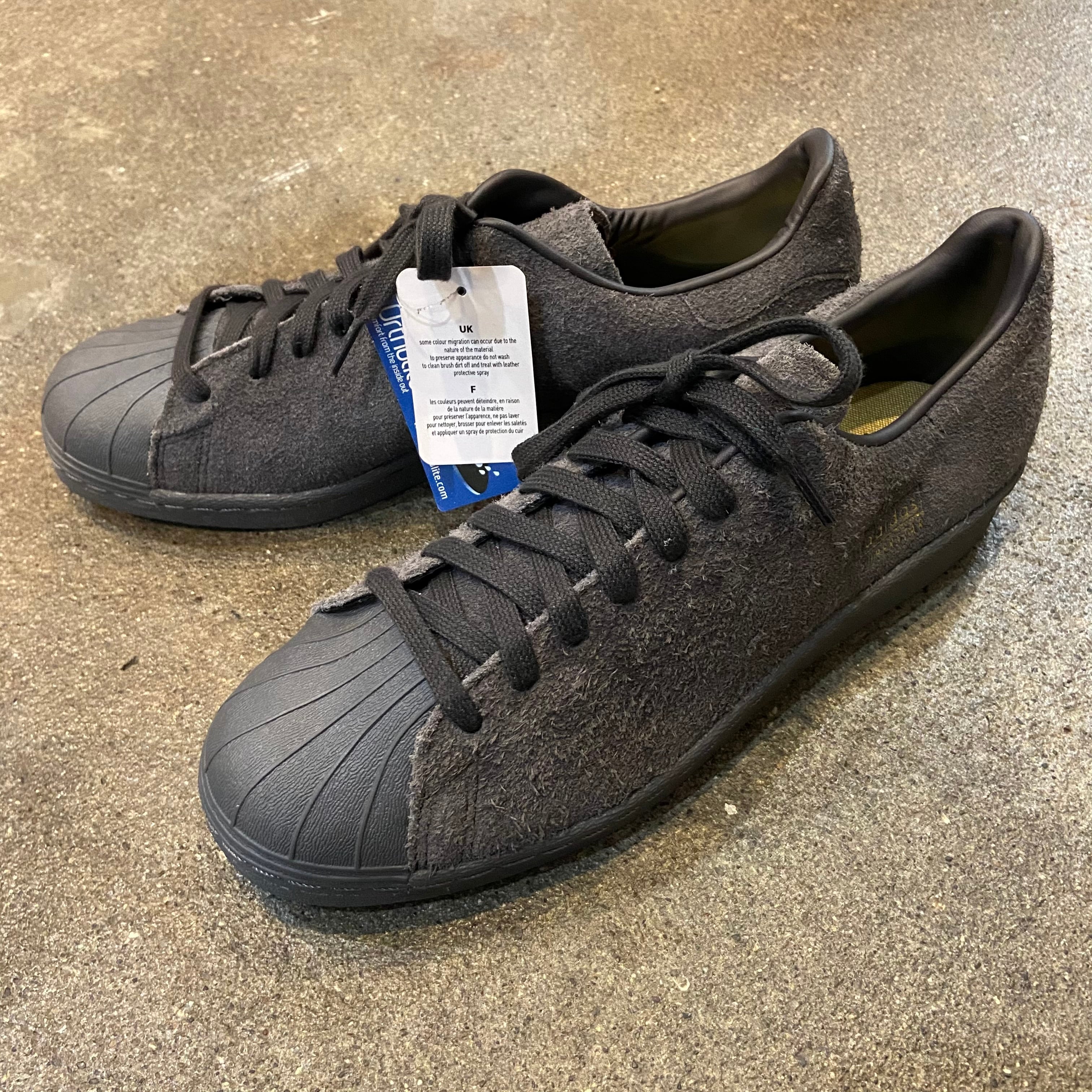 送料無料 新品タグ付き Adidas スーパースター 80s モンキースエード グレー 古着屋 Uan