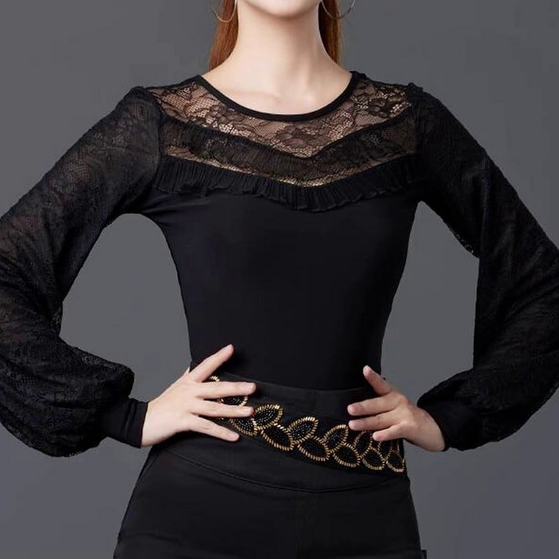 レースデザイン ふんわりスリーブ トップス ds0544