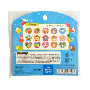 サンリオ　クリアハードシール　トロピカルフルーツ おはじきシール