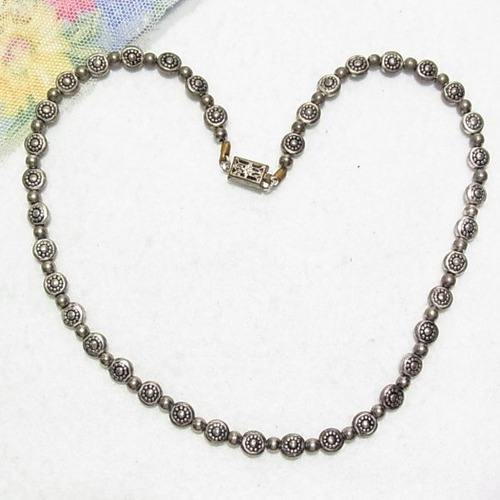 メタルビーズチョーカーネックレス　ヴィンテージネックレスのセール通販　 10717N