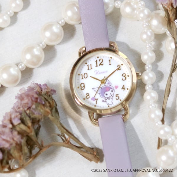 Field work フィールドワーク サンリオ キャラクターウォッチ ハート針 クロミ パープル キッズ腕時計 SNR001-3