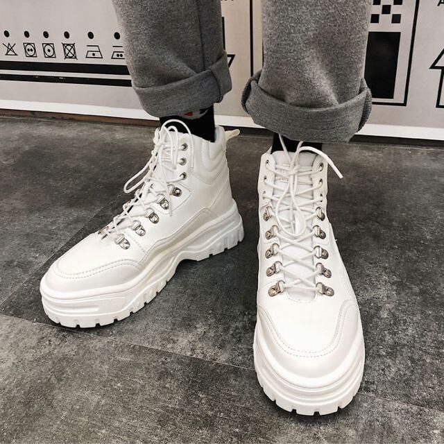 【予約販売】スニーカー ダッド メンズ アグリースニーカー ハイカット ブーツ 厚底 靴 ブラック ホワイト カラフル お洒落 カジュアル ストリート 24cm/24.5cm/25cm/25.5cm/26cm/26.5cm