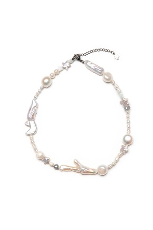 [JOLIE LAIDE] Natural pearls mix necklace (order-made) 正規品 韓国ブランド 韓国通販 韓国代行 韓国ファッション jolielaide Vintage Lover Club 日本 店舗