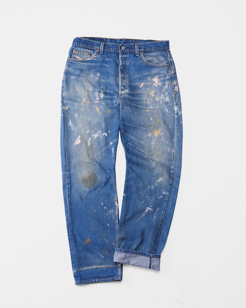 ［Aug.1993］"Levi Strauss & Co" 501-0115 5-Pocket Denim Trousers with Paint （Made in USA）