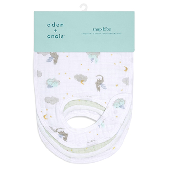 Aden&Anais Cotton Snap Bib【3P】Dragon