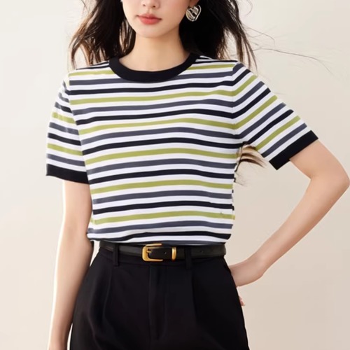 マルチボーダーリンガーTシャツ ・76105