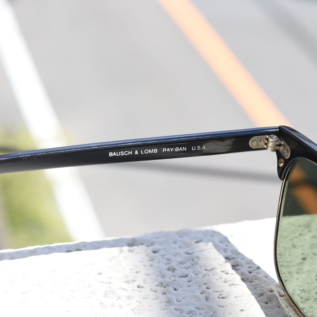 90s USA Vintage》Ray-Ban Clubmaster / ブラック / Bausch & Lomb製