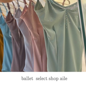 ラインストーンキャミソールレオタード13色展開 A0068