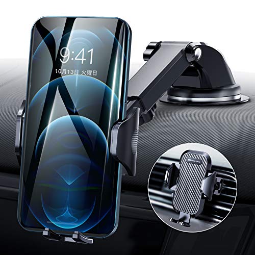 22年改良型 Andobil 車載ホルダー 2in1 スマホホルダー 車 全面保護 安定性抜群 片手操作 すまほほるだー 車 スマホスタンド 超強力粘着ゲル吸盤 エアコン吹き出し口式兼用 携帯ホルダー 手帳型ケース対応 ワンタッチ Ichibanninki Mono 車載用ホルダー スタンド