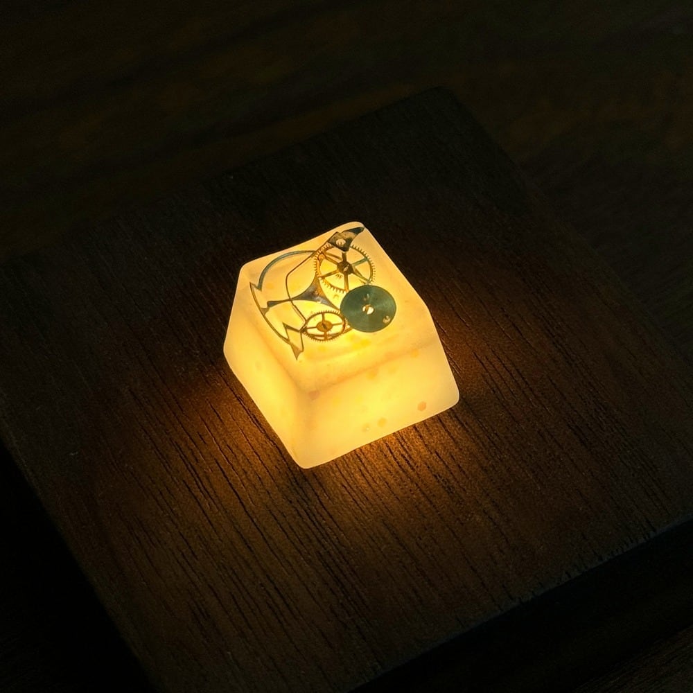 キーキャップ/Keycap】スチームパンク（白・蓄光）/Steampunk (White