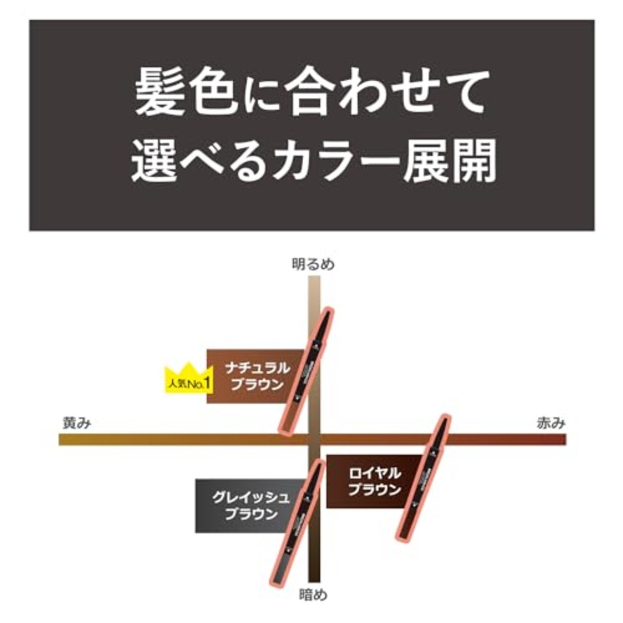 スタイリングライフ ブロウラッシュEX ウォーターストロング Wアイブロウ(ペンシル&リキッド) グレイッシュブラウン