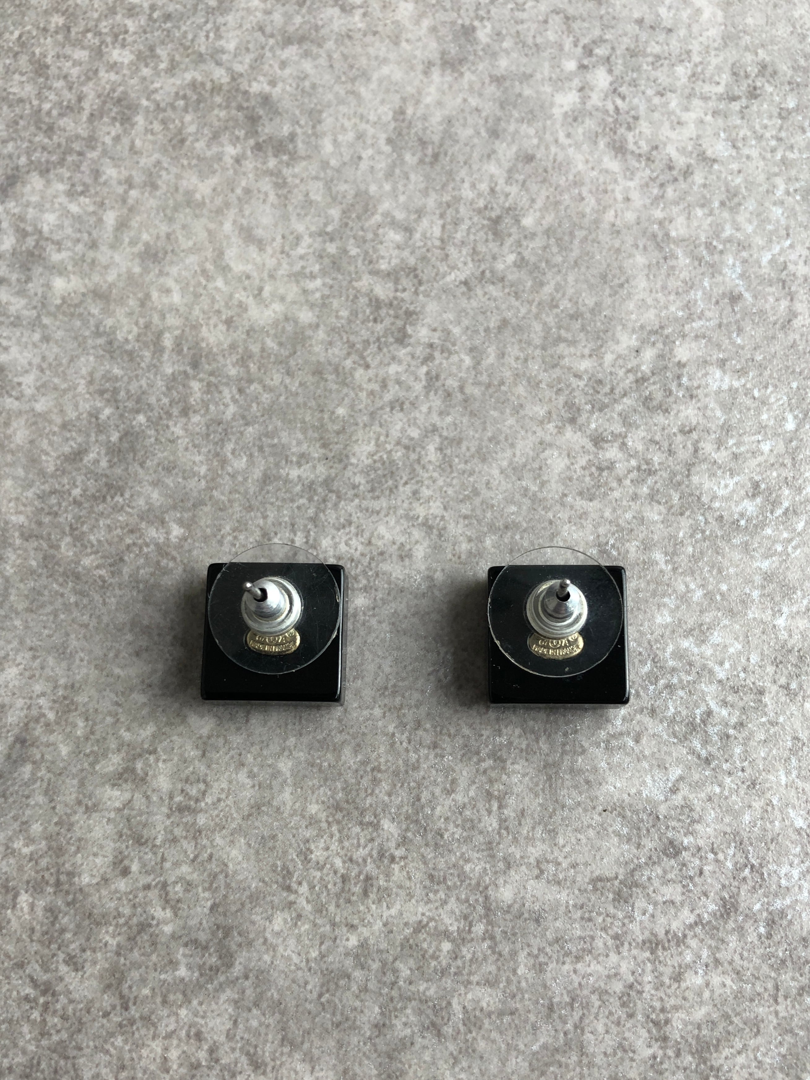 CHANEL シャネル ピアス ブラック ココマーク ストーン vintage