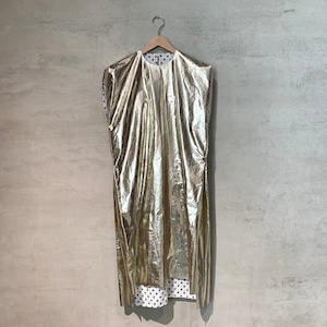 【COSMIC WONDER】 Light foil old owlish floral-patterned paper bag dress/ 19CW17301