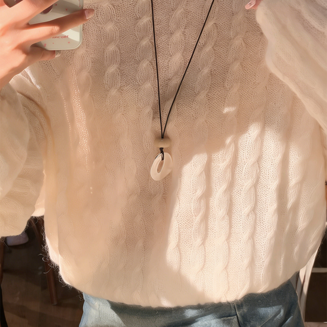 tomr洗練されたマットペンダントネックレス