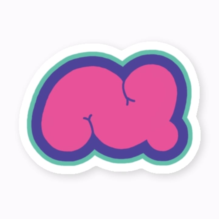 clear sticker orange