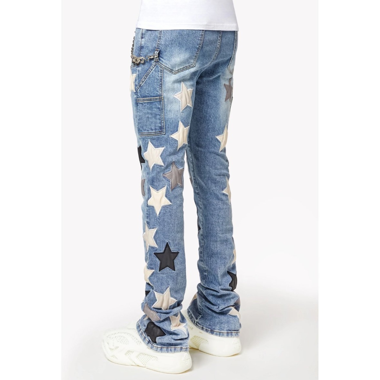 GUAPI / aqua blue vintage stars denim