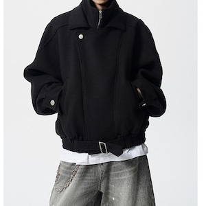 American Retro Wool Stand Collar Jacket(MT1452)