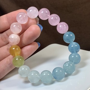 no11.爽やかパステル☆グラデーションミックスベリル ブレスレット