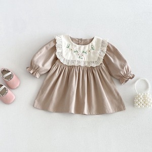 【BABY&KID】レトロ刺繡ワンピース