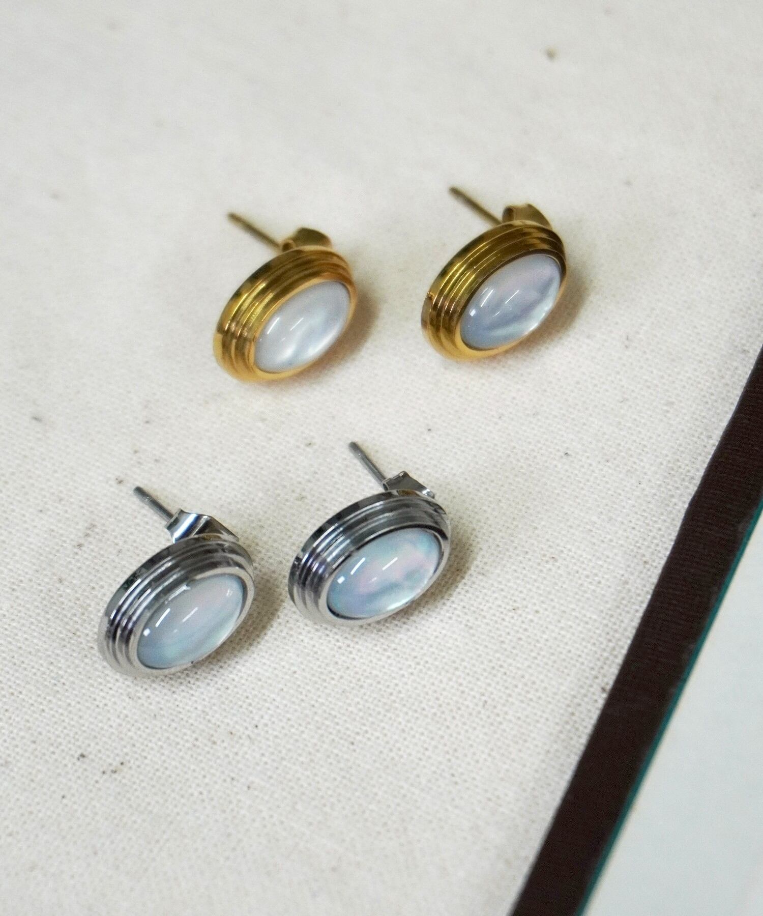 STビンテージ風楕円ピアス 5281022 (0714)