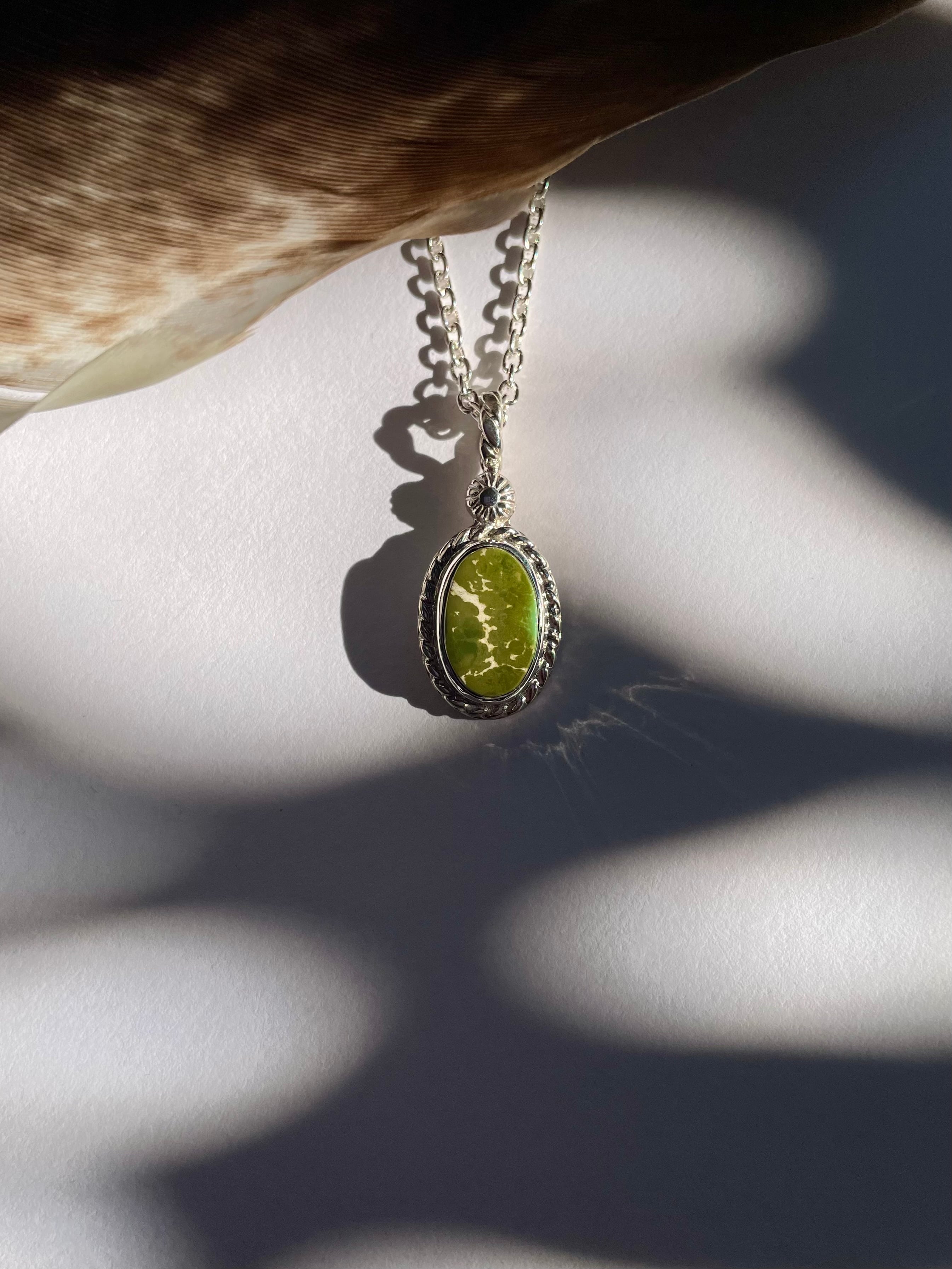 Pilot Mountain Turquoise Pendant Top | Sunset＆Eagle