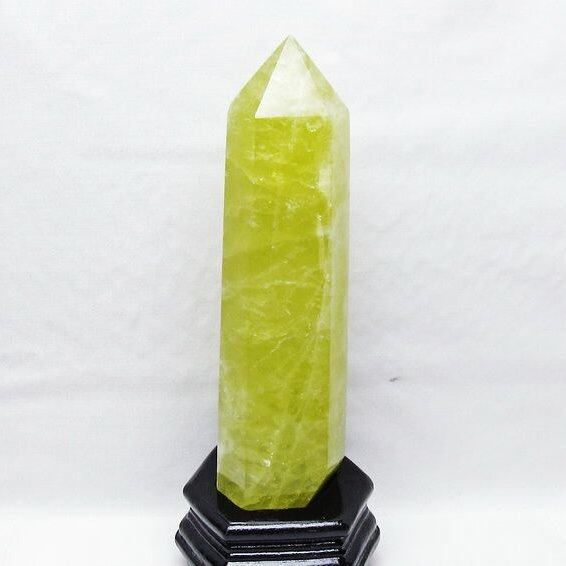 1.2Kg シトリン 六角柱 シトリンクォーツ ポイント 台座付属 一点物 152-4174