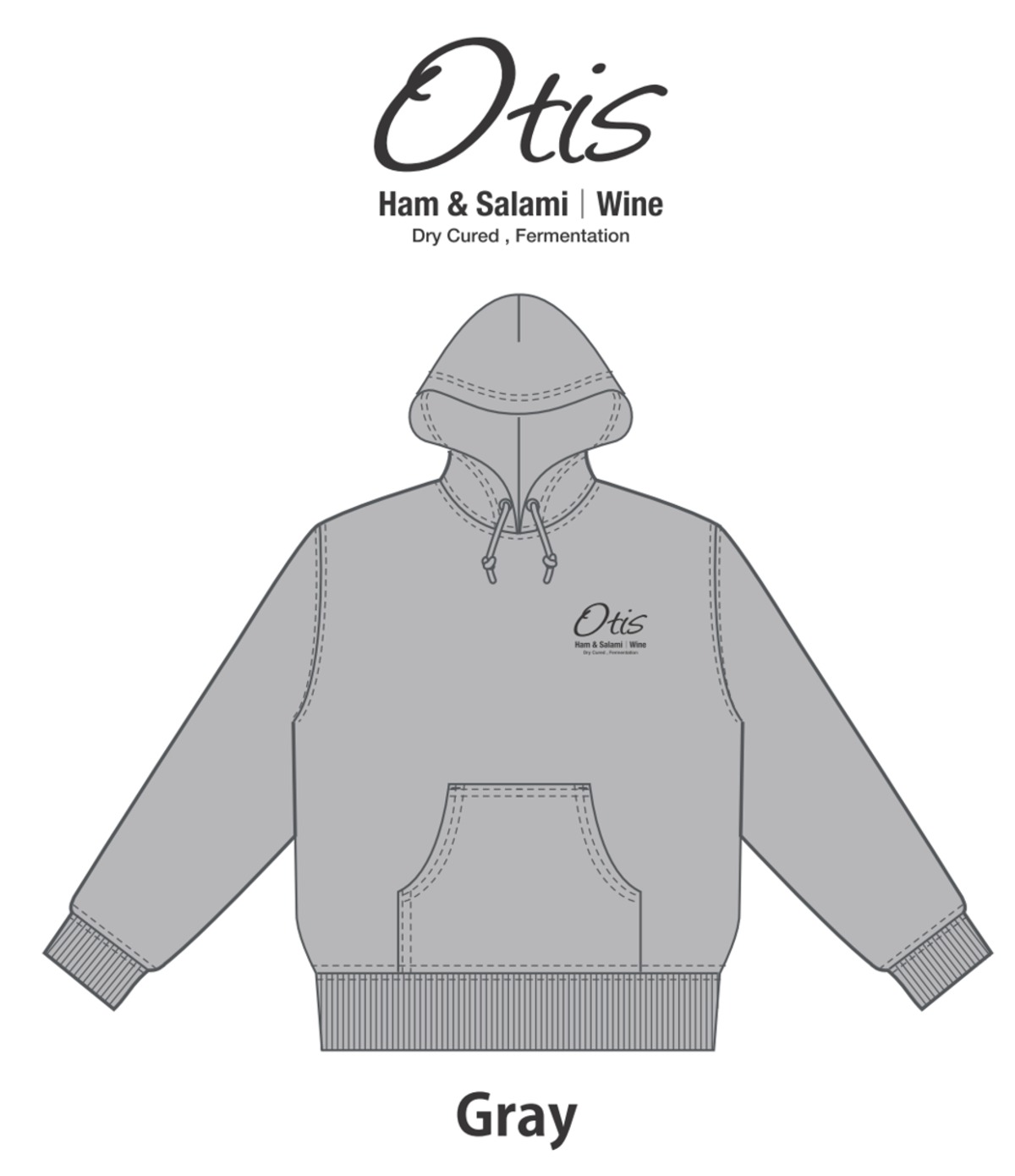 Otis パーカー Gray | Otis 生ハム＆サラミの製造工房 オーティス