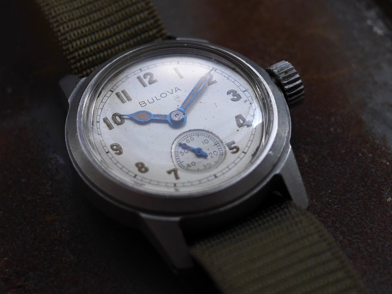 【BULOVA】ブローバ 1950’s TYPE U.S. 1917-H ブルースチール ミリタリーウォッチ スモールセコンド OH / Vintagewatch / US-Military
