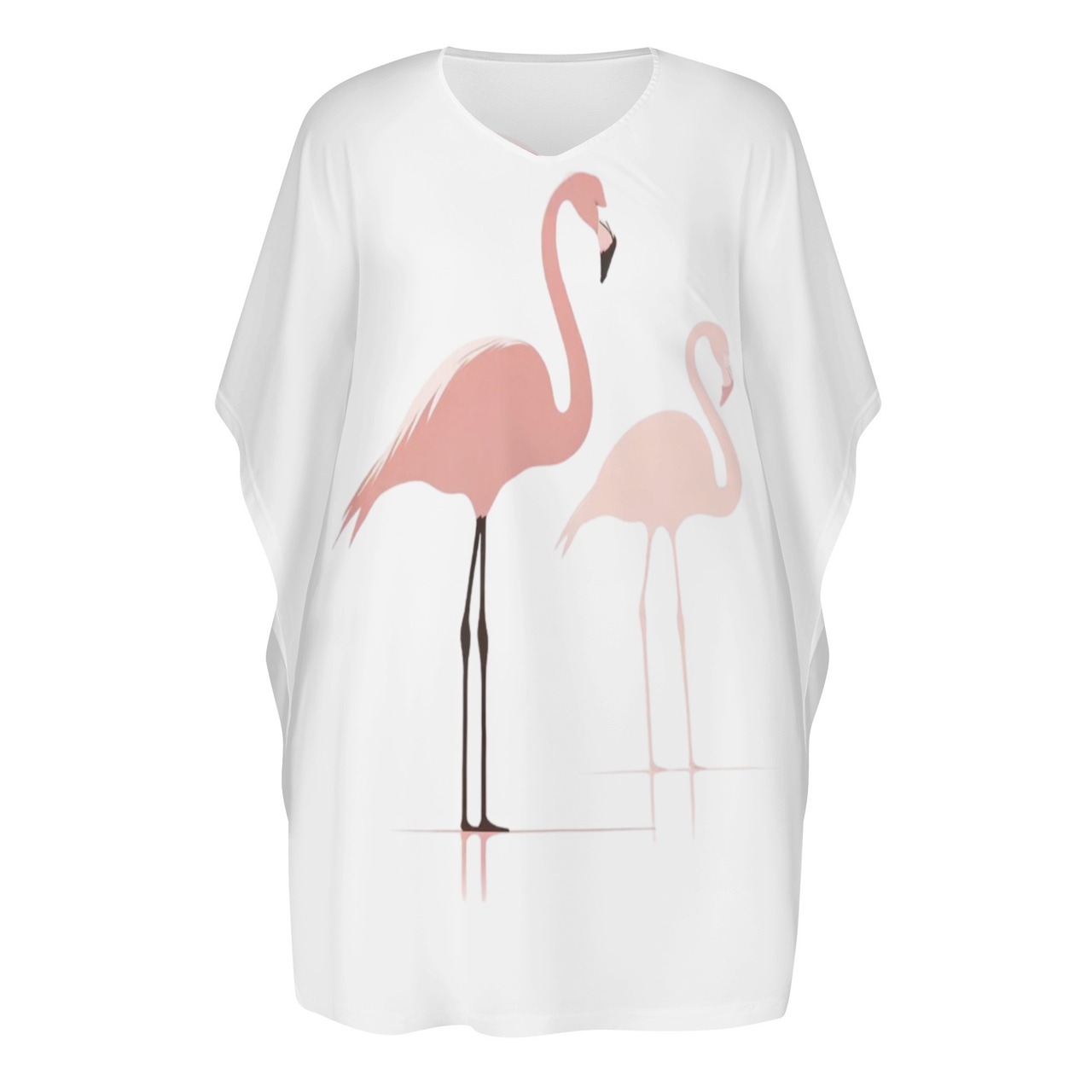 Women's V-Neck Plus Size Loose Dress 4853