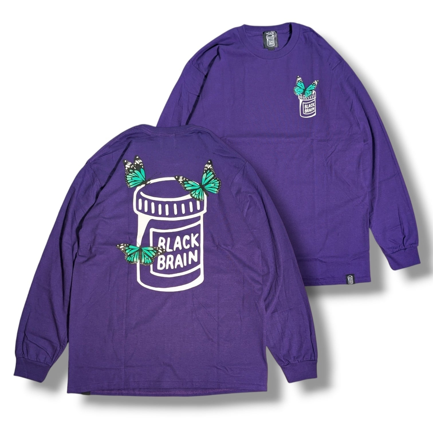 Butterflies LS Tee | BLACK BRAIN
