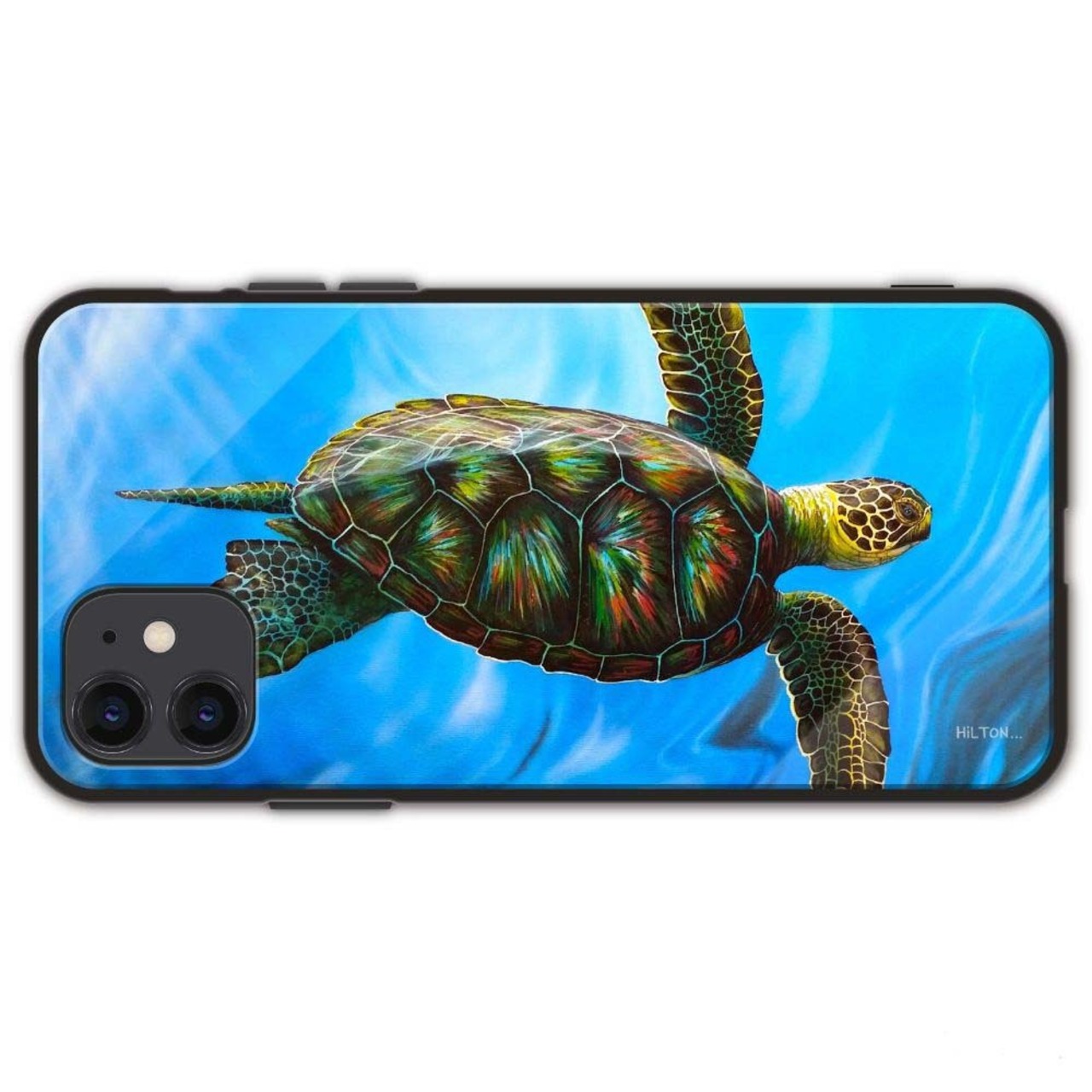Hilton Alves（ヒルトン・アルベス）ガラス スマホケース【flying honu】